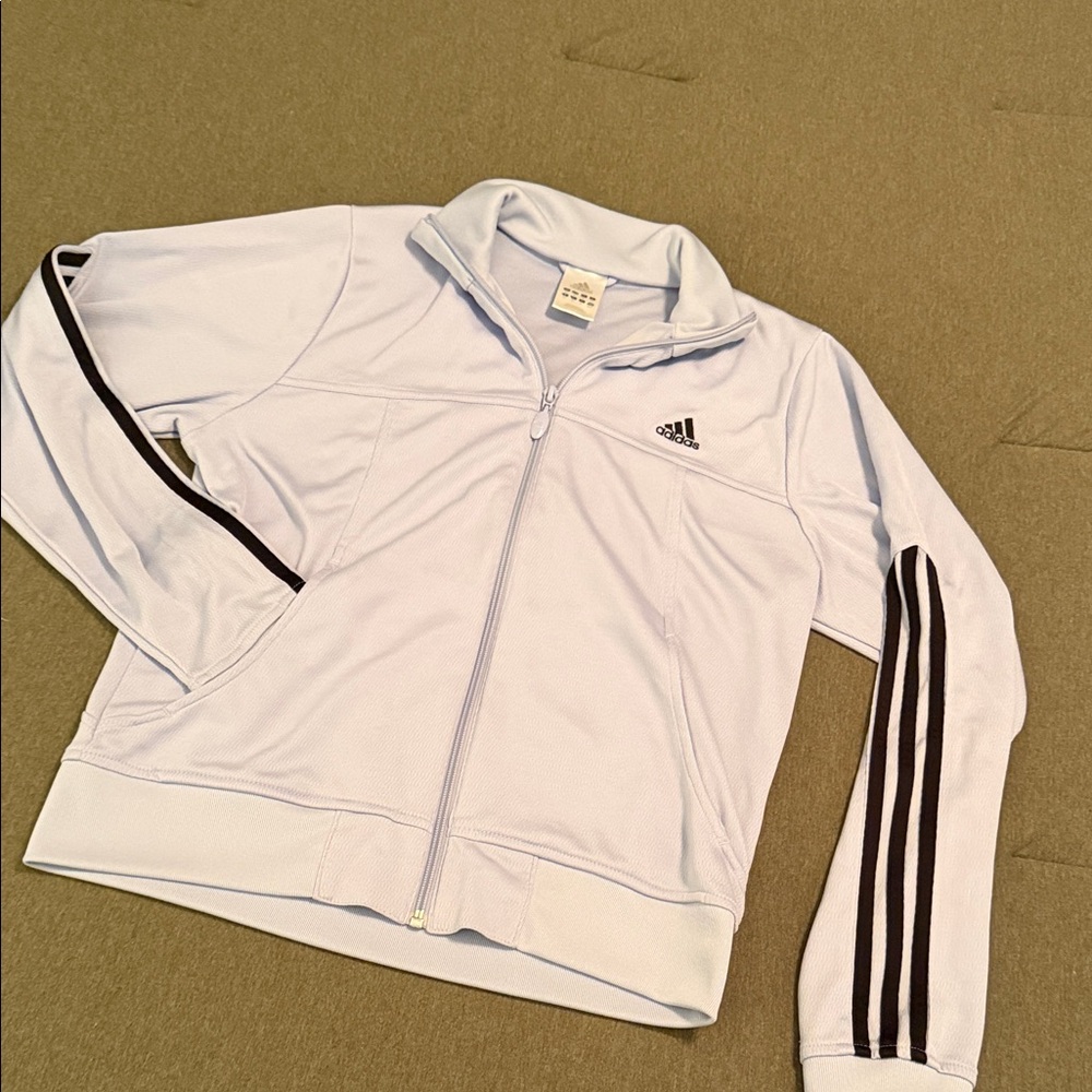 Adidas light lavender track jacket women’s Medium - Picture 2 of 6